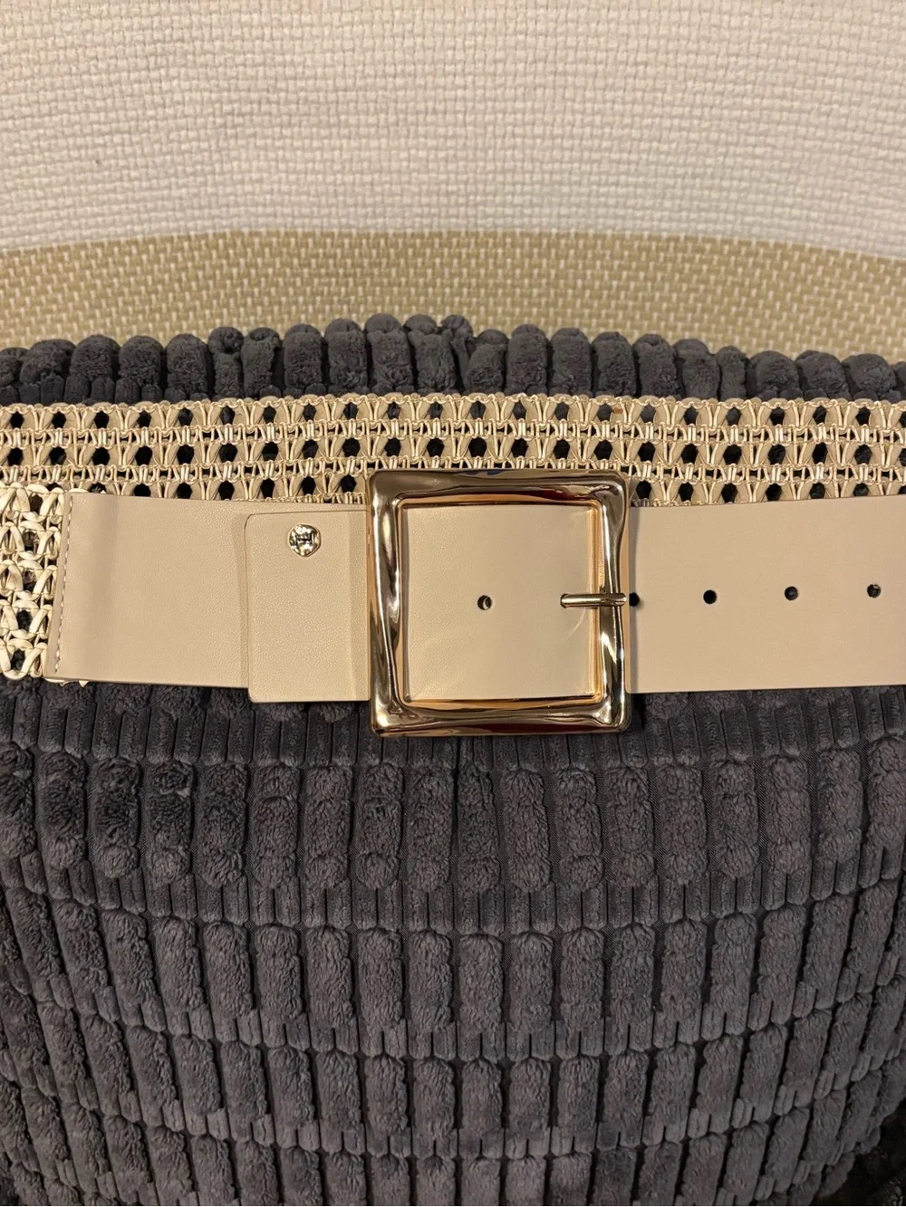 Michael Kors Navy Belt with Silver-Tone Buckle and Bonus Free Belt